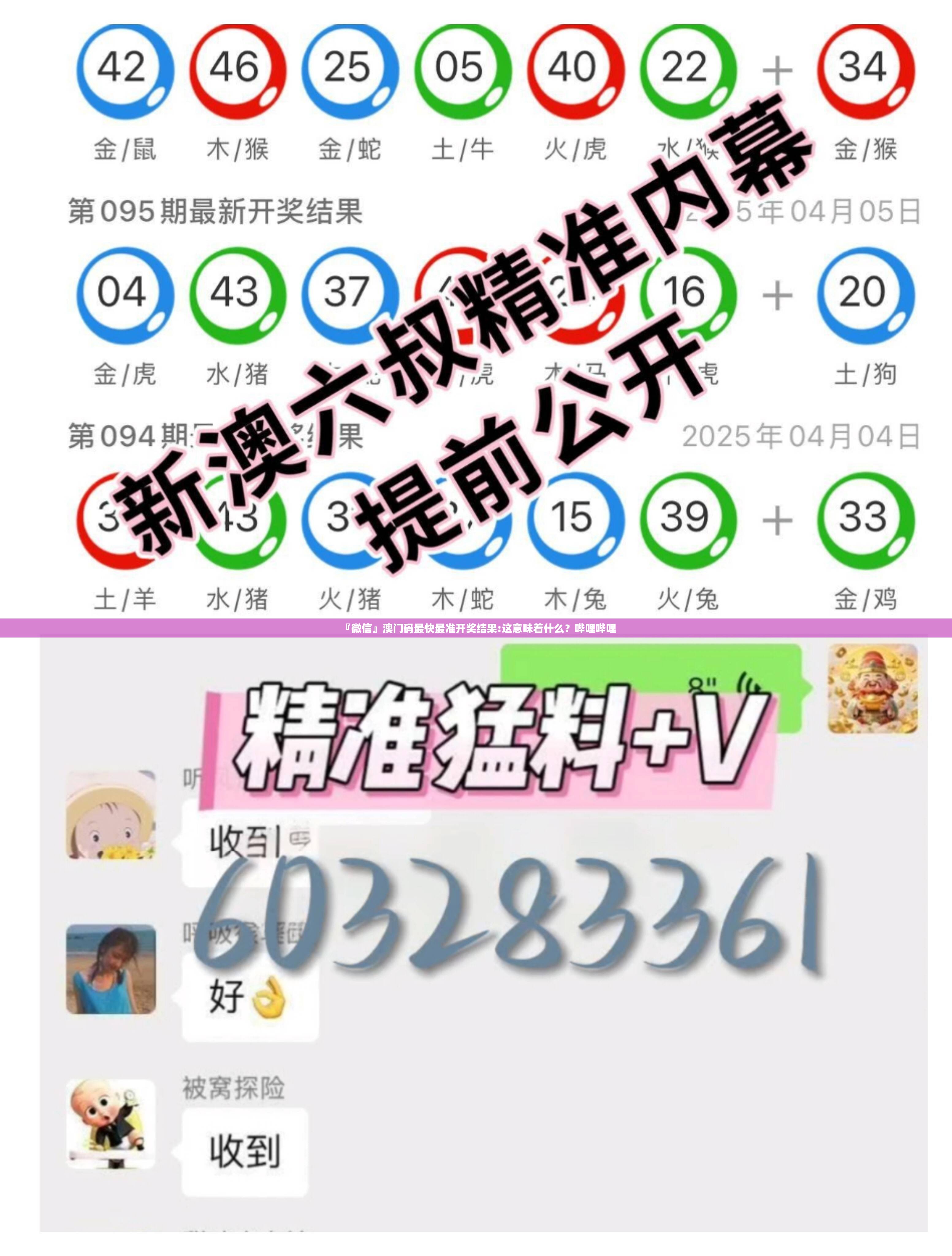 『微信』澳门码最快最准开奖结果:这意味着什么？哔哩哔哩