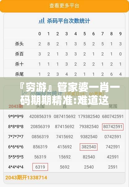 『穷游』管家婆一肖一码期期精准:难道这种趋势不是趋势吗？bilibili