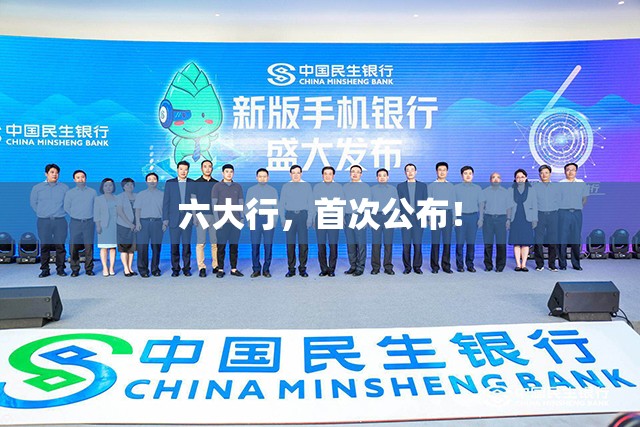 六大行，首次公布！