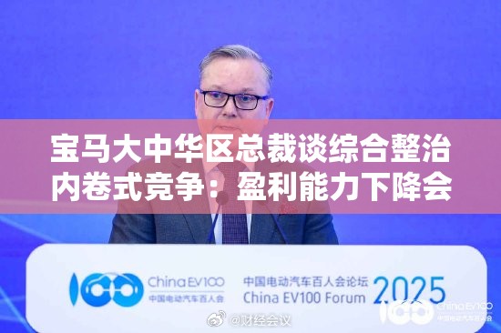 宝马大中华区总裁谈综合整治内卷式竞争：盈利能力下降会恶化市场秩序