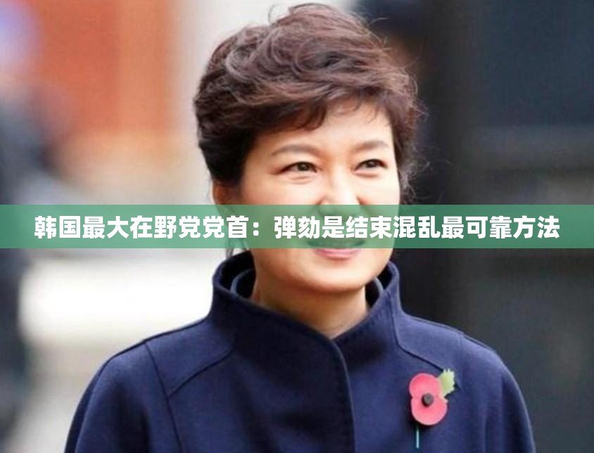 韩国最大在野党党首：弹劾是结束混乱最可靠方法