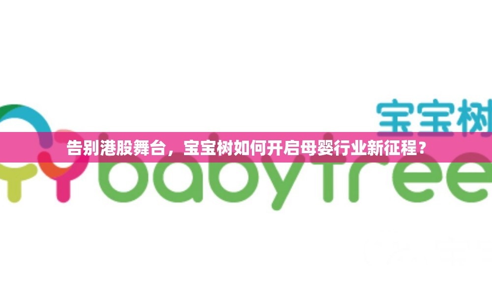 告别港股舞台，宝宝树如何开启母婴行业新征程？